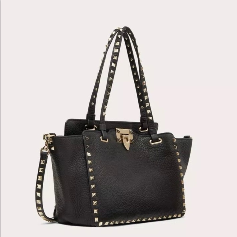 Valentino Small Grain Calfskin Leather Rockstud Bag